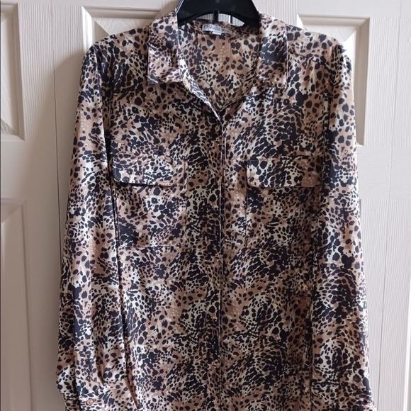 New with tags,  leopard print  (longer blouse) size XL - Picture 1 of 4